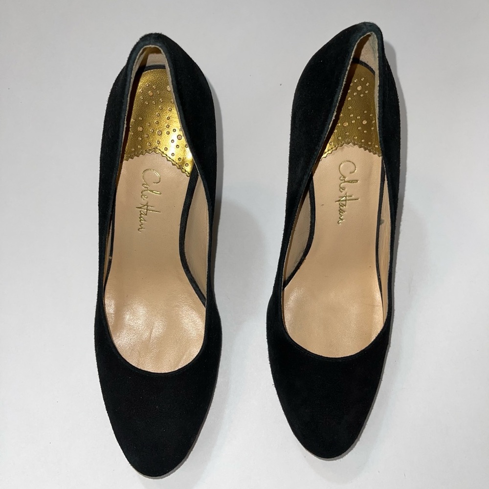 Cole Haan black velvet pump size 6 - Picture 3 of 6